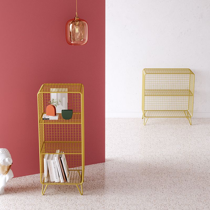 Glam Style Bookshelf Metal Standard Shelf Bookcase for Home Use