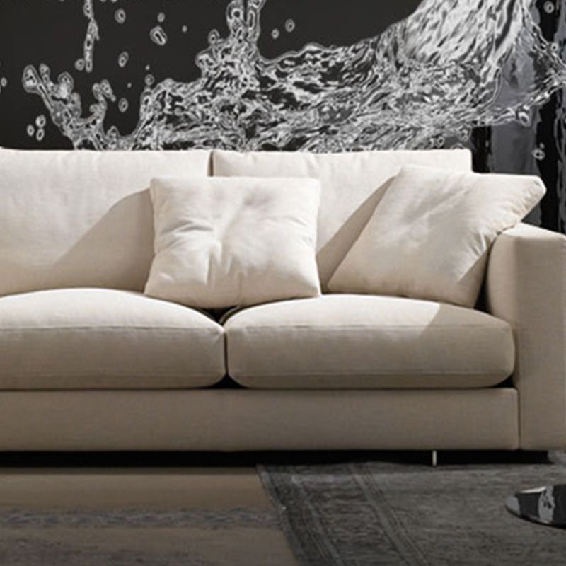 Moderner Kissen -Kissen -Armlehnen -Latexsitz mit Baumwoll- und Nachahmungledersofa gefüllt