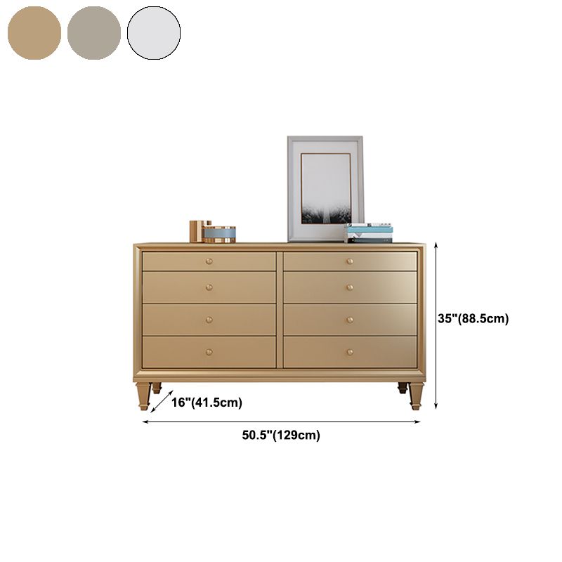 Glam Storage Chest 8 Drawers Storage Chest Dresser for Bedroom