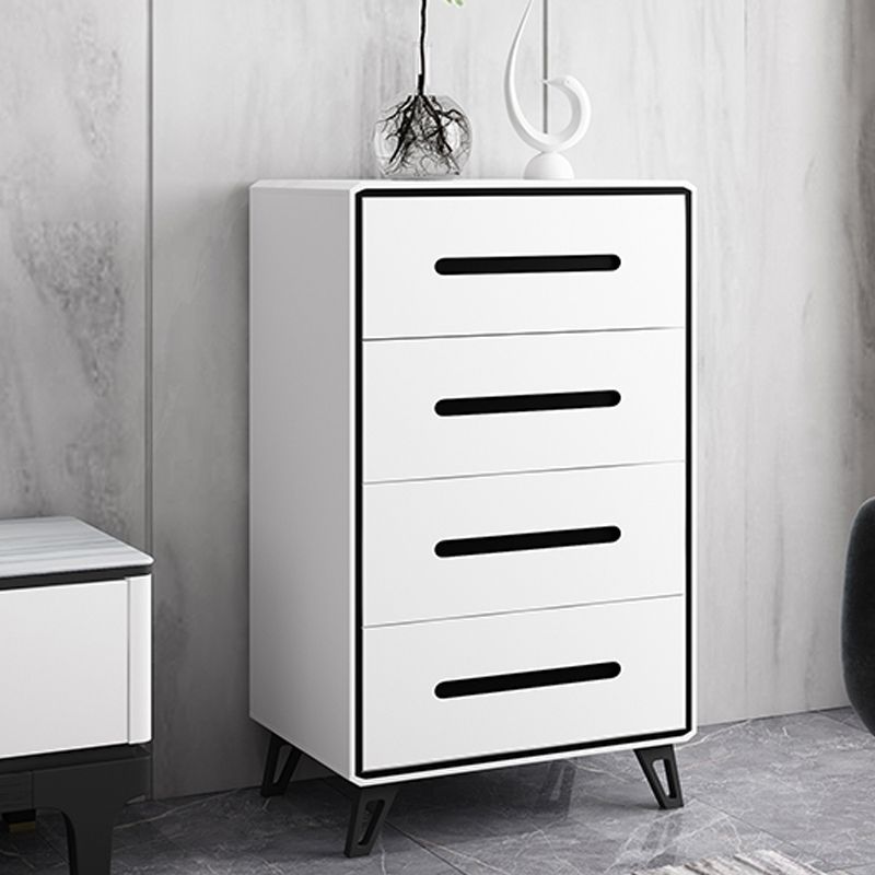 16" W Modern Storage Chest Dresser White Vertical Storage Chest with 3/4/5 Drawers
