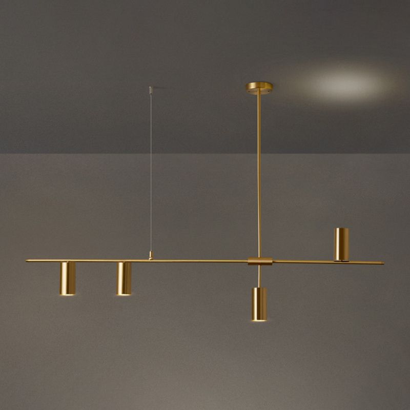 Cylinder Island Pendant Lights Ultra-Contemporary Metallic Island Pendant Lights for Restaurant