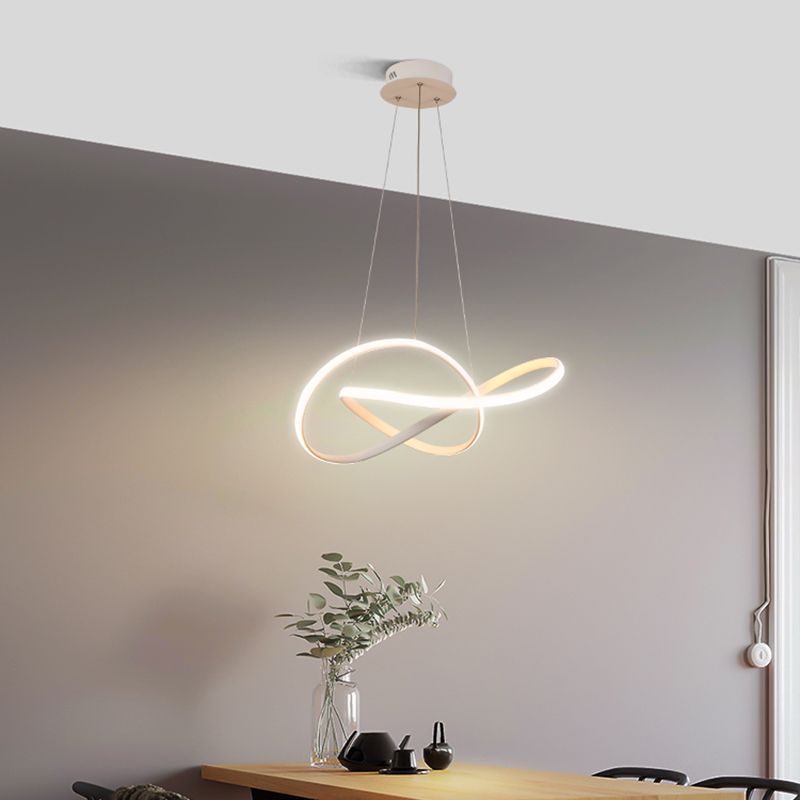 Contemporary Strip Shape Pendant Chandelier Metal 1-Light Pendant Lighting
