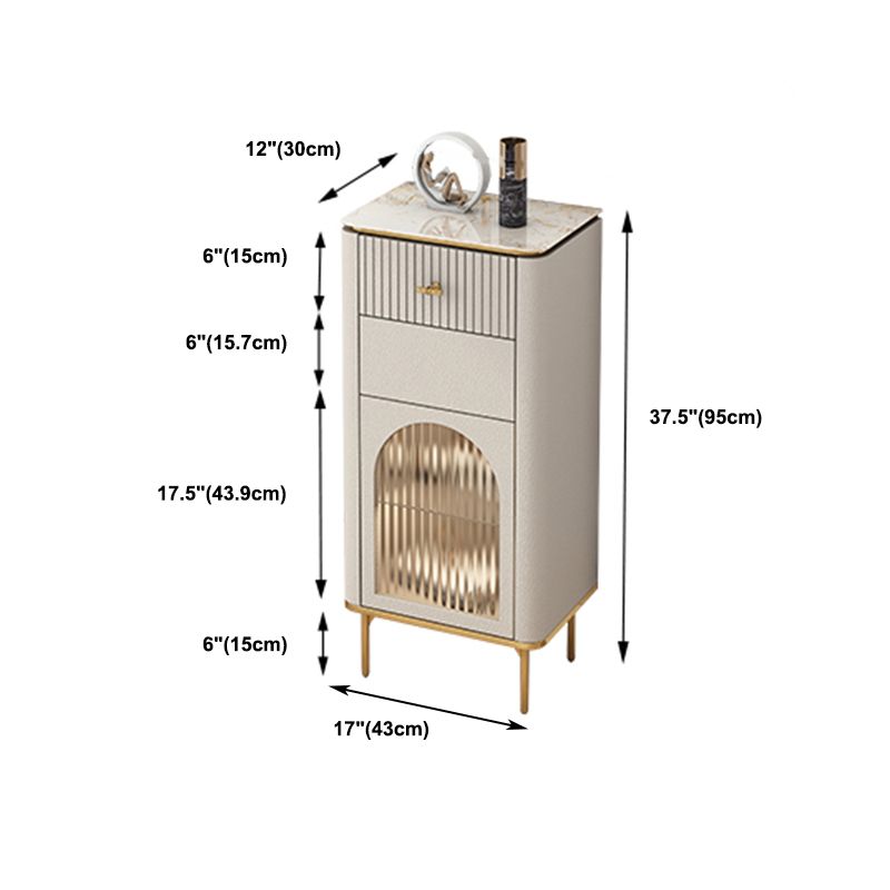 11.7-inch Width Glam Storage Chest Stone Storage Chest Dresser