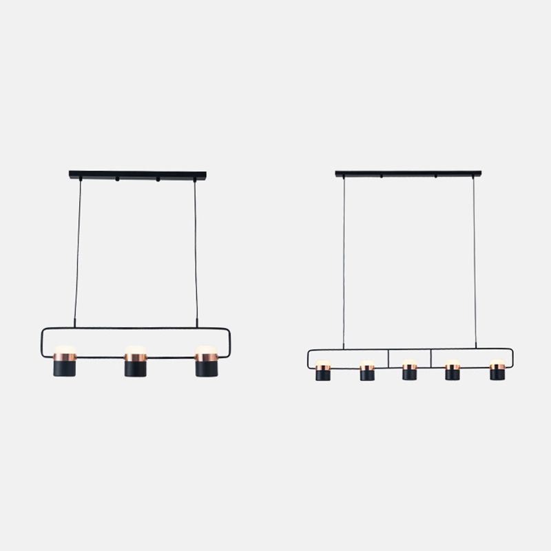 Contemporary Style Cylinder Island Lighting Ideas Metal Island Light Fixtures