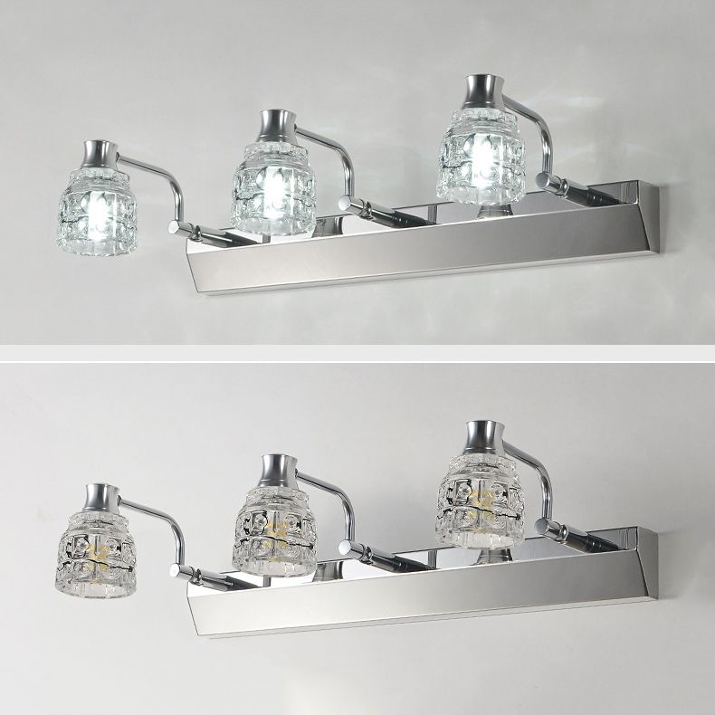 Geometric Vanity Lighting Modern Style Crystal 1 Light Vanity Wall Sconce