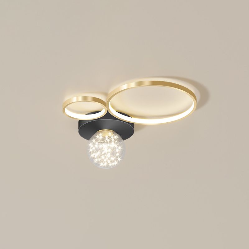 Modern Flush Mount Lighting Sputnik Glass Flush Mount Ceiling Light for Living Room