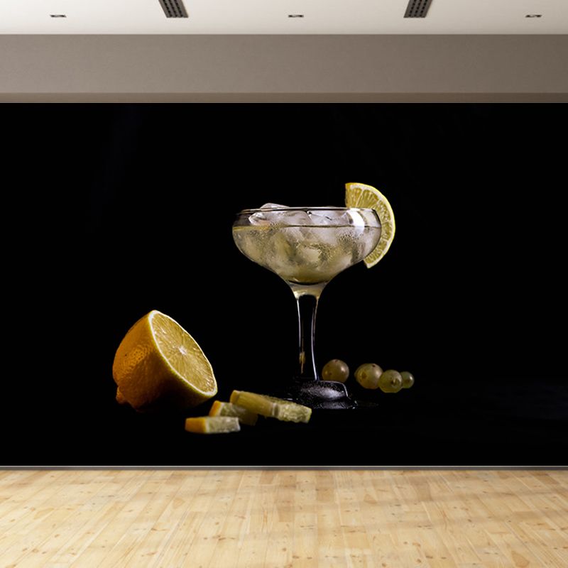 Nordic Style Wine Glass Mural Moisture Resistant Wall Art for Wine Shop, Made to Measure