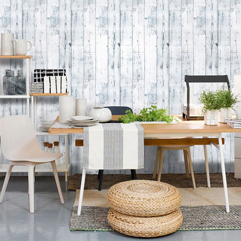 Rust Distressed Brick Wallpaper PVC Pick Up Sticks Blue Wall Decor for Dining Room