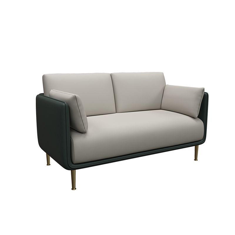 Contemporary Fabric Cushions Sofa 33.46"High Pillow Top Arm Sofa for Restaurant