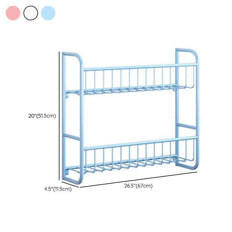 Metal Floating Scandinavian Bookcase Closed Back Bookshelf with Shelves
