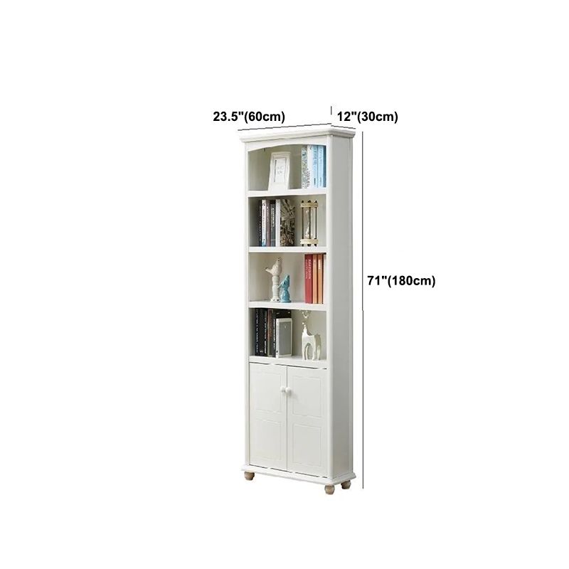 Scandinavian Wood Bookshelf Home Office Closed Back Bookcase