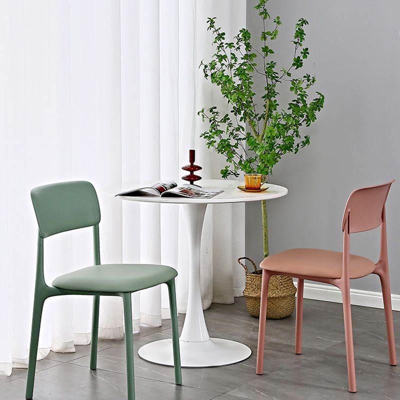 Plastic Modern Contemporary Kitchen Chair Armless Open Back Dining Room Chair