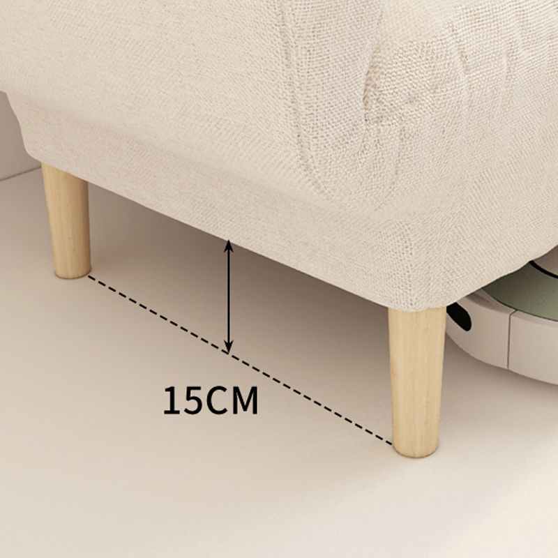Modernistic Living Room Cotton Blend Sofa Biscuit Back Seating