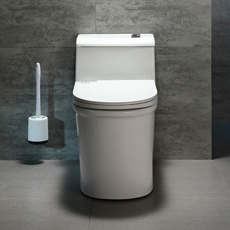 Contemporary 1 Piece Flush Toilet White Floor Mounted Urine Toilet for Washroom