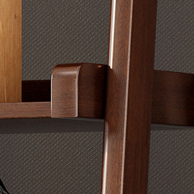 Ladder Solid Wood Bookshelf Modern Open Storage Bookcase for Home Office , 14.1" D