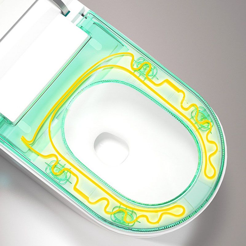 Contemporary Flush Toilet Floor Mounted One-Piece Toilet ABS Toilet Bowl