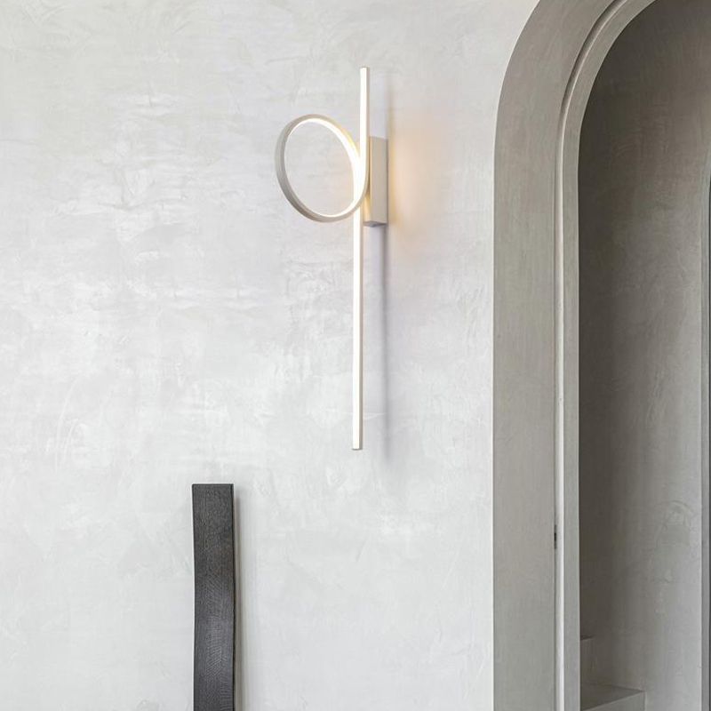 Single White/Black Contemporary Wall Mounted Sconce LED Wall Light