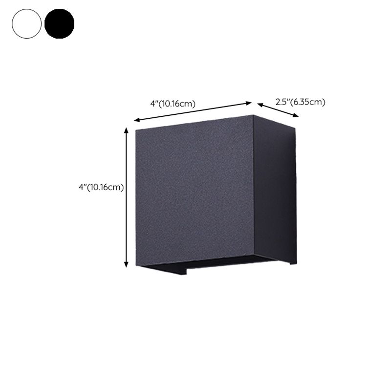 Nordic Style Wall Light Square Shape Wall Lamp with Aluminum Shade for Bedroom