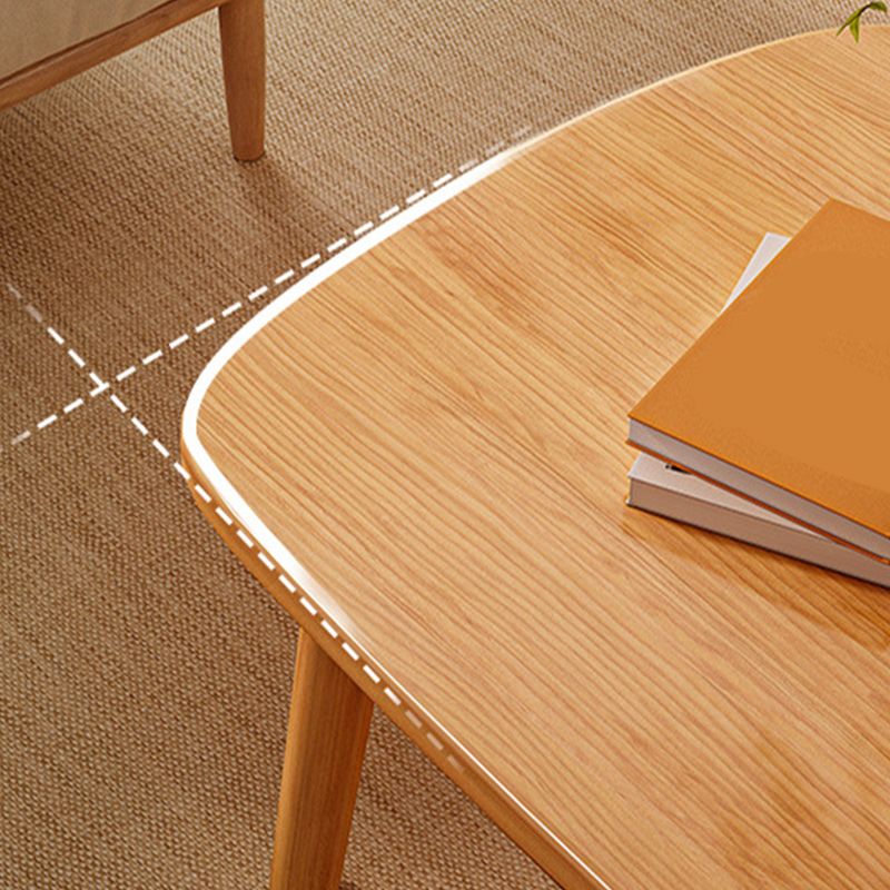 4 Legs Contemporary Coffee Table Standard Wood Single Cocktail Table