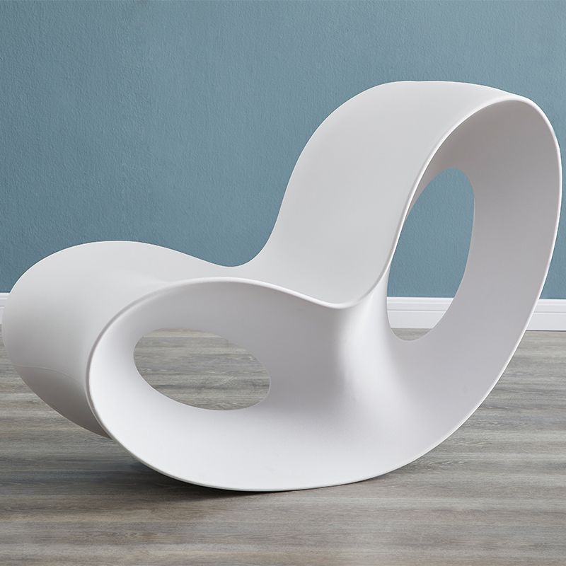Contemporary Rocking Accent Chair Plastic & Acrylic Rocker Chair