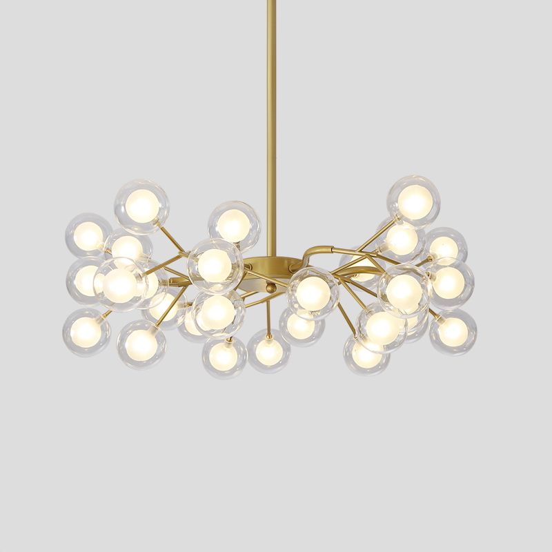 Glass Firefly Chandelier Lighting Postmodern Ceiling Suspension Lamp for Living Room