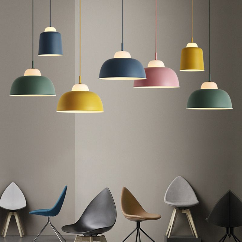 Metallschüssel -Form hängende hängende Licht minimalistische Suspension Anhänger Licht