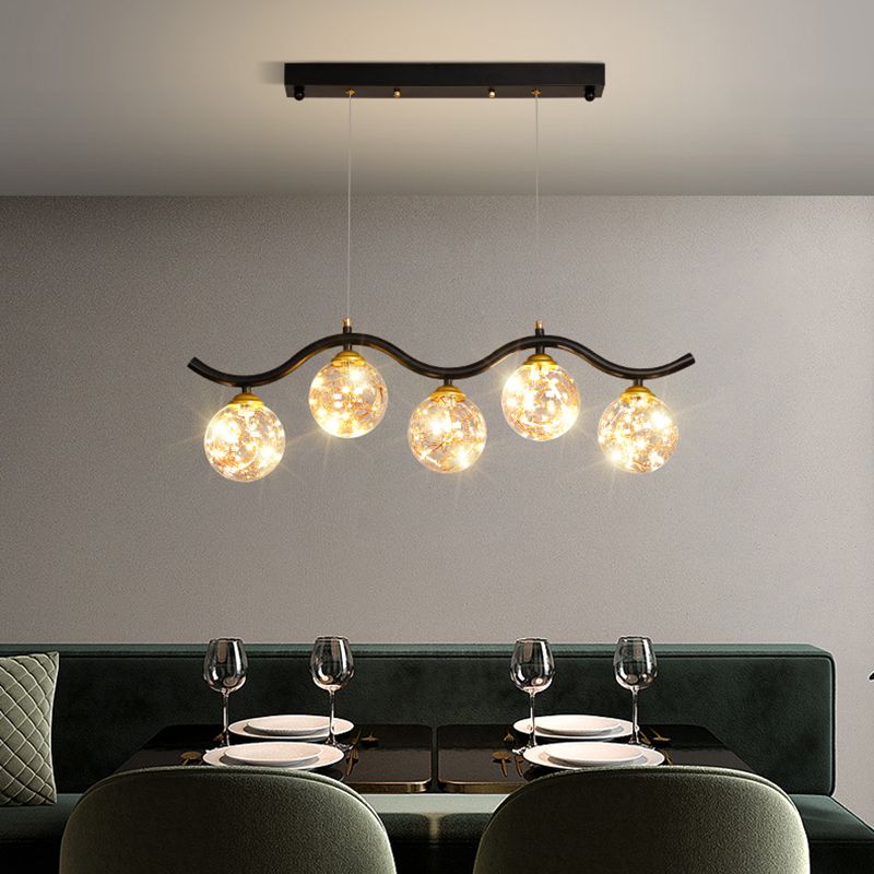 Modern Lighting Chandelier Globe Pendant Light 5 Light Metal Island Lights