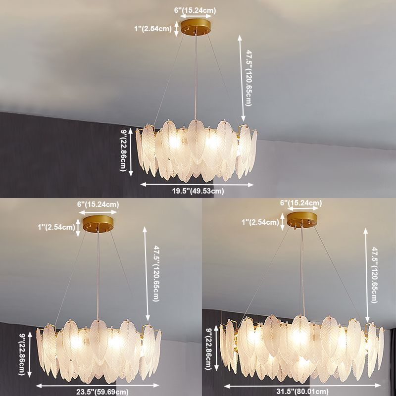 Luxe léger en luxe suspendu en verre clair lustre pendentif lumineuse
