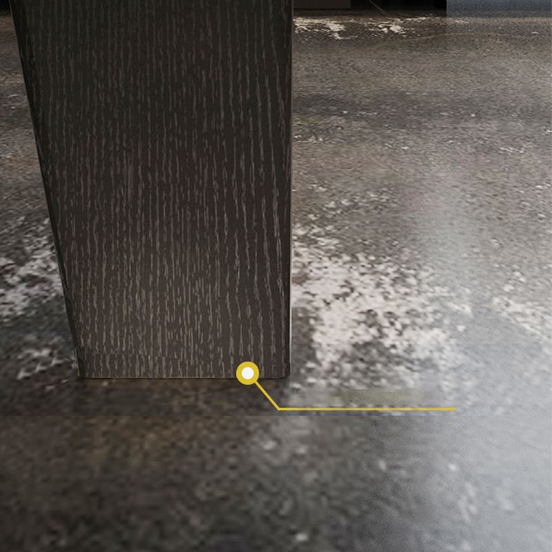 13.7"H Contemporary Wooden 3-leg Base White/grey Irregular Marble Coffee Table