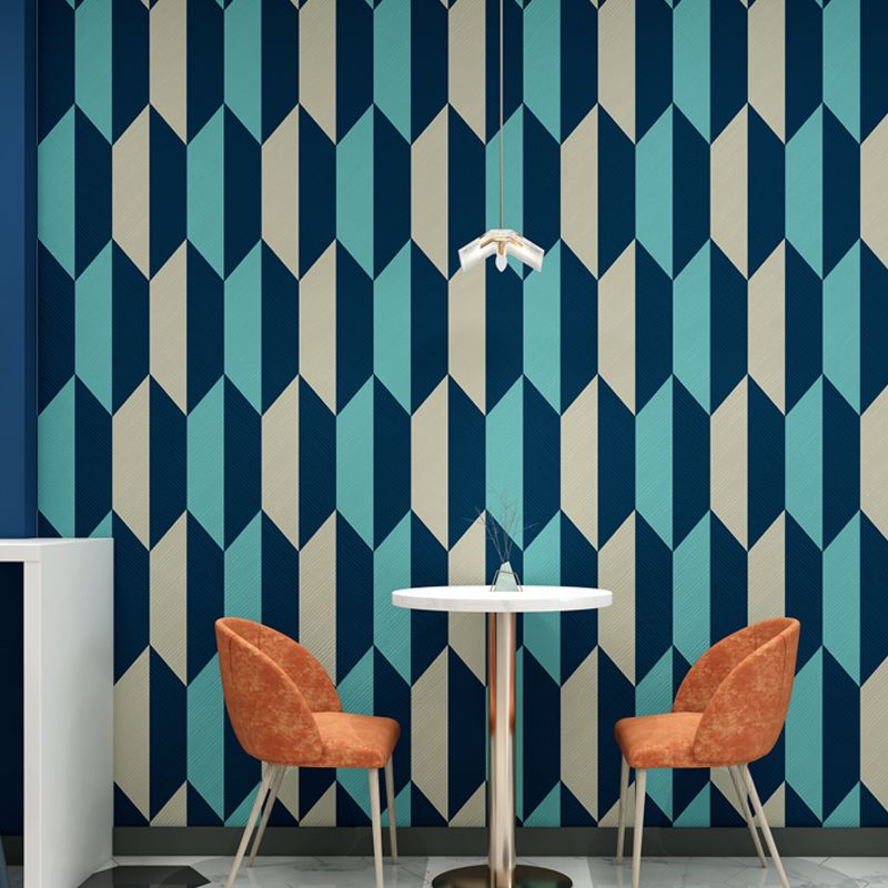 Color-Block Geometric Wallpaper Roll Mid-Century Washable Dining Room Wall Decor