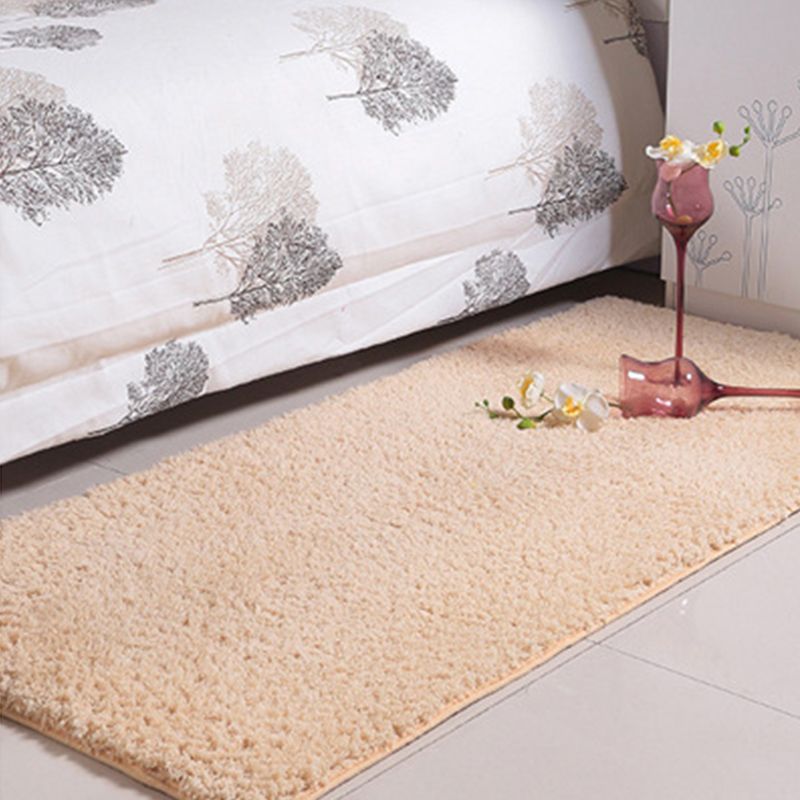 Tapis de couleur unie mignonne en acrylique multicolo