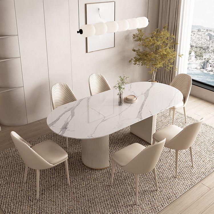 Contemporary 1/4/5/7 Pieces Dining Set Oval Dining Room Table Set