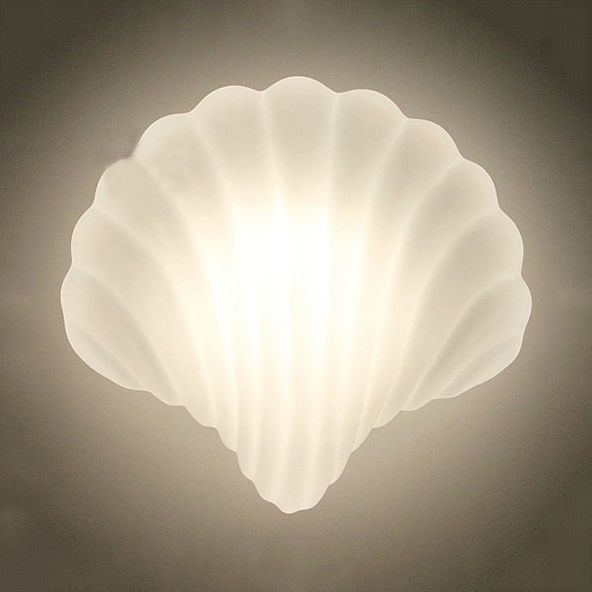 Bedroom Nursing Room Shell Wall Light Acrylic 1 Light Lovely Modern Wall Lamp in White