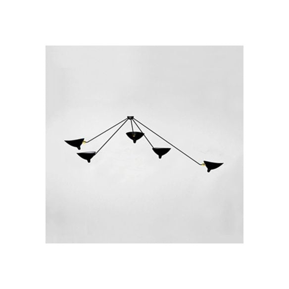 Metalen eendenbill hangende lamp post modern 2/3/5 lichten zwarte woonkamer kroonluchter licht