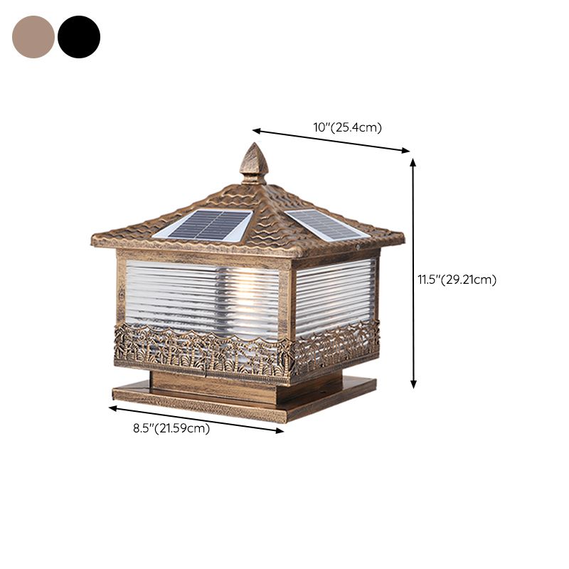 Simple LED Pillar Light Household Solar Lighting Fixture for Garden