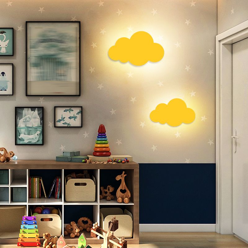1 Light Cloud Wall Sconce Modern Style Metal Wall Lighting for Bedroom