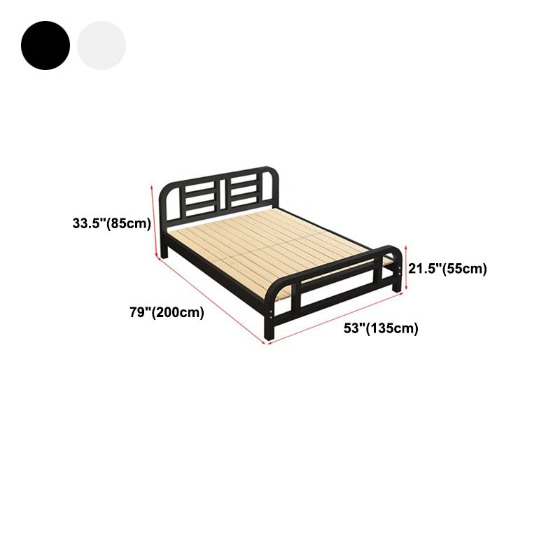 Glam Metallic Standard Bed with Open-Frame Headboard, 78 inch