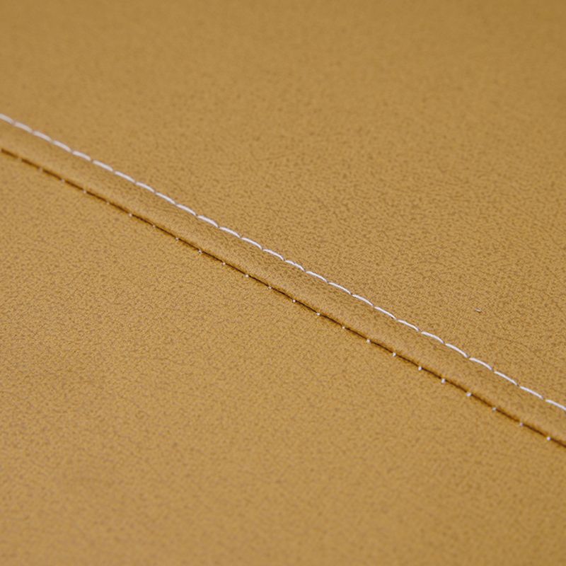 Contemporary Pouf Ottoman Fabric Upholstered Patchwork Solid Wood Frame Square Ottoman