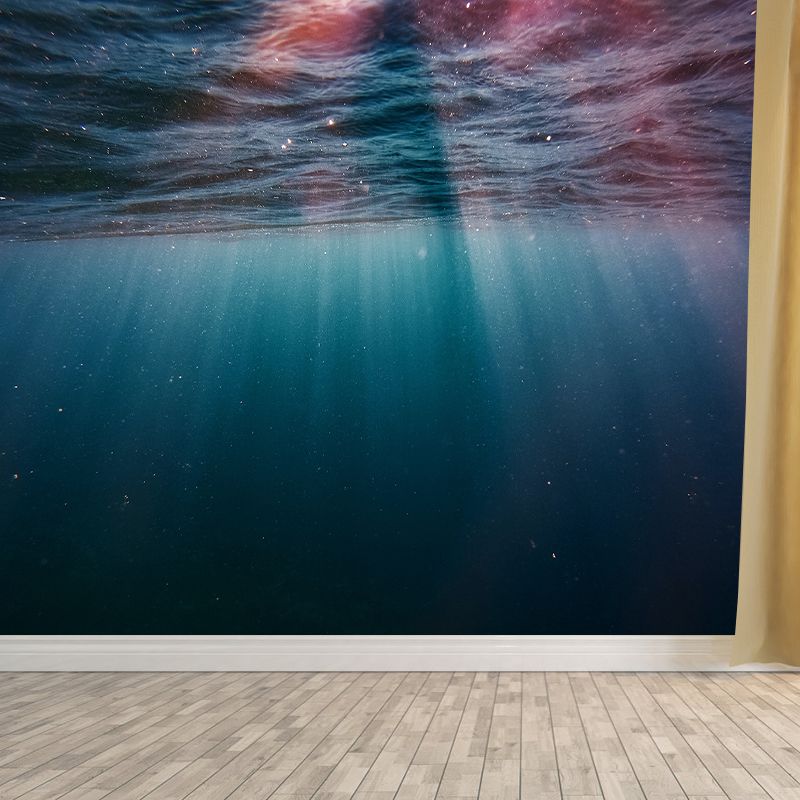 Decorative Wall Mural Wallpaper Deep Sea Printed Sitting Room Wall Mural
