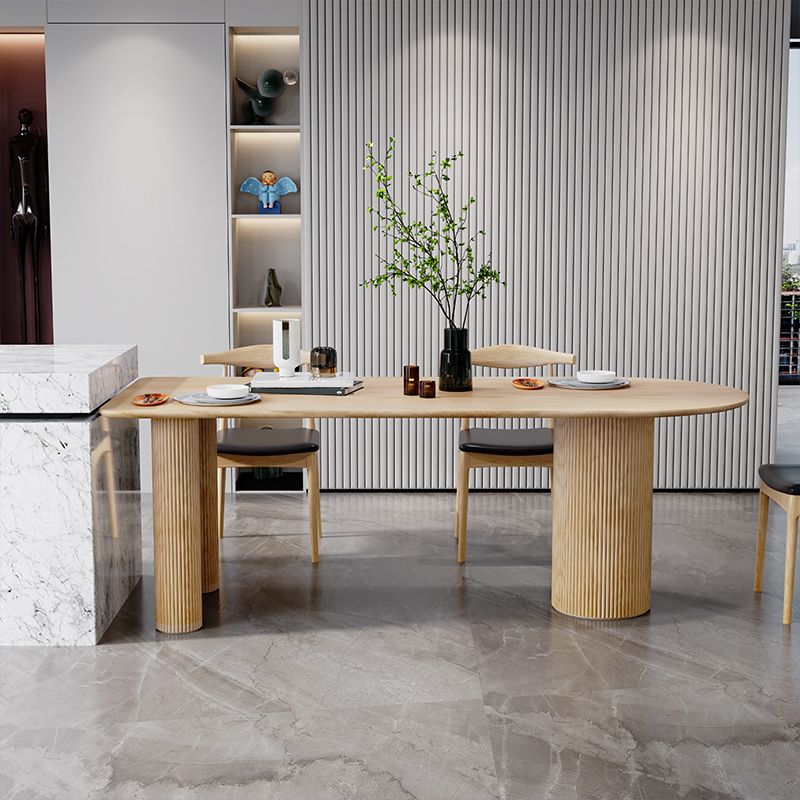 Mesa de madera de pino de forma gratuita para la mesa interior moderna del restaurante con 3 patas