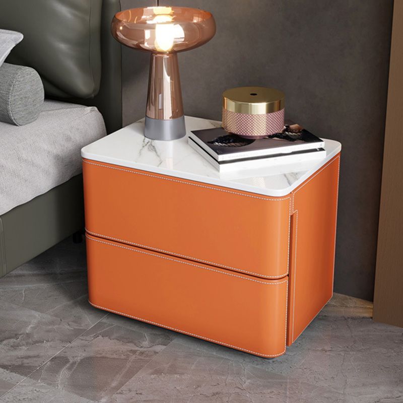 Contemporary Vertical Chest Bedroom Stone Storage Chest with Drawers