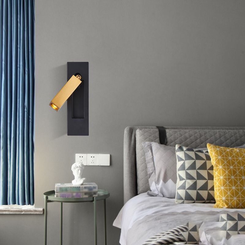 Modern Geometric Shape Wall Sconce Reading LED Wall Light with Aluminum Shade for Bedroom