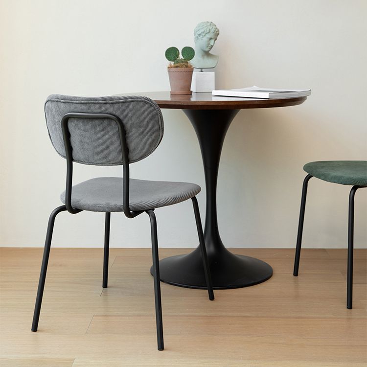 Chaises latérales de salle à manger en métal, Style Glam, chaise latérale à dossier ouvert pour usage domestique