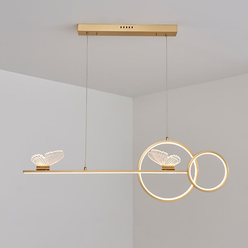 Gold Island Light Contemporary Pendant Lighting with Brass for Dining Room