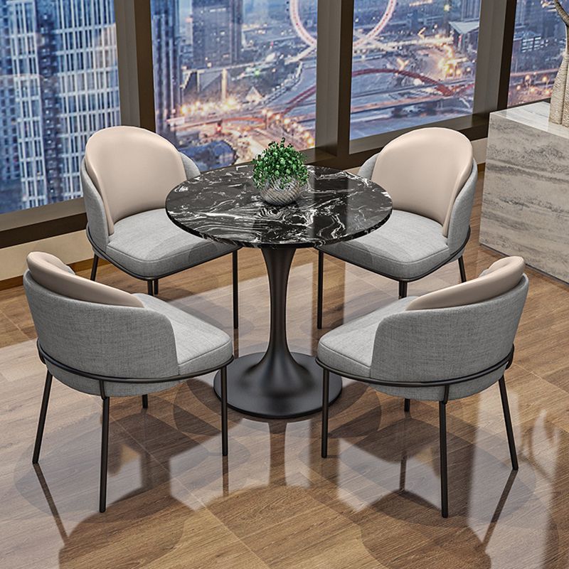Modern Round Dining Table Artificial Marble Tulip Table for Dining Room