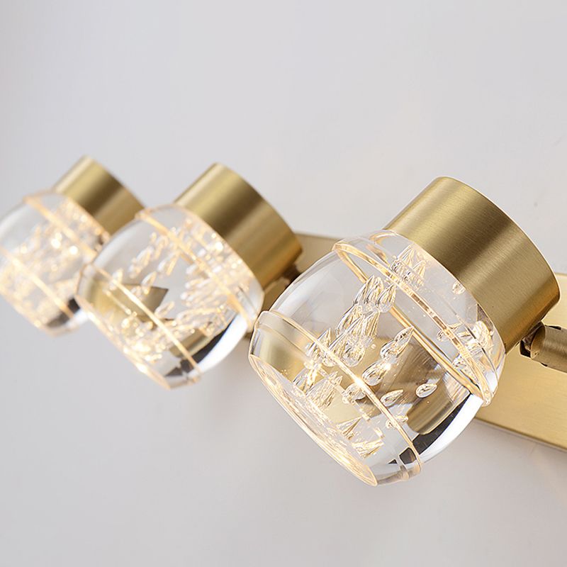 Applexion murale à 3 légers contemporaine Lumière murale en bronze métallique pour salle de bain