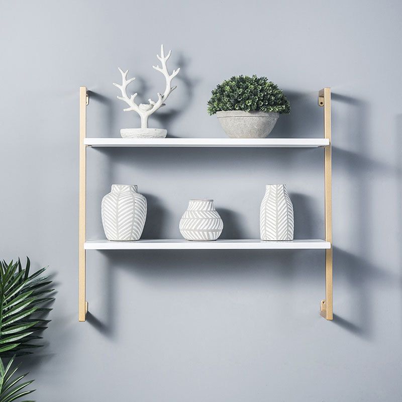 Scandinavian Wood Floating Bookshelf 9.8"Wide Home Book Shelf