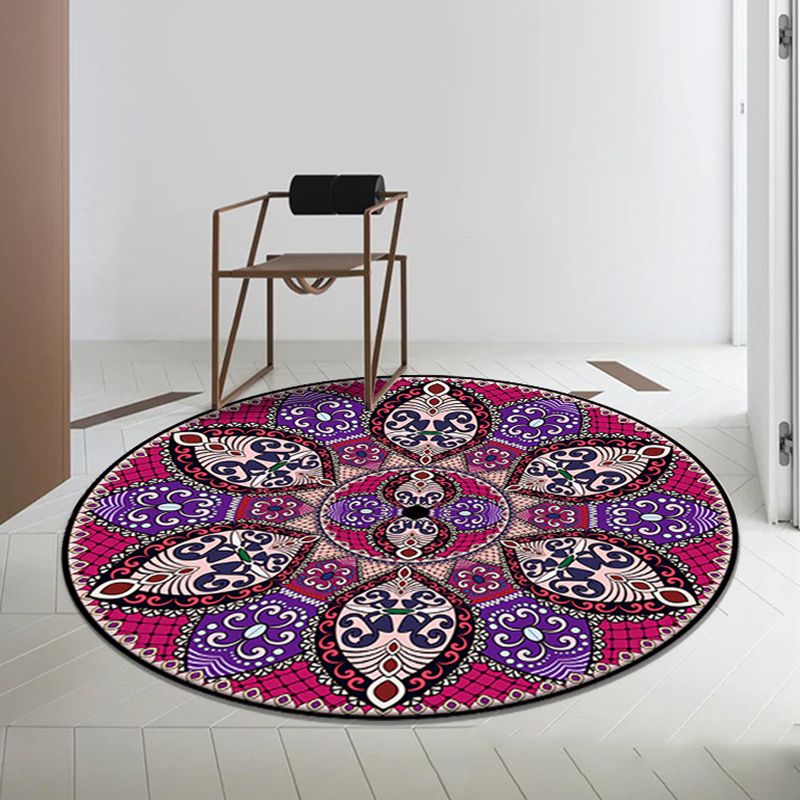 Modern Rug Polyester Graphic Indoor Rug Stain Resistant Rug for Drawing Room