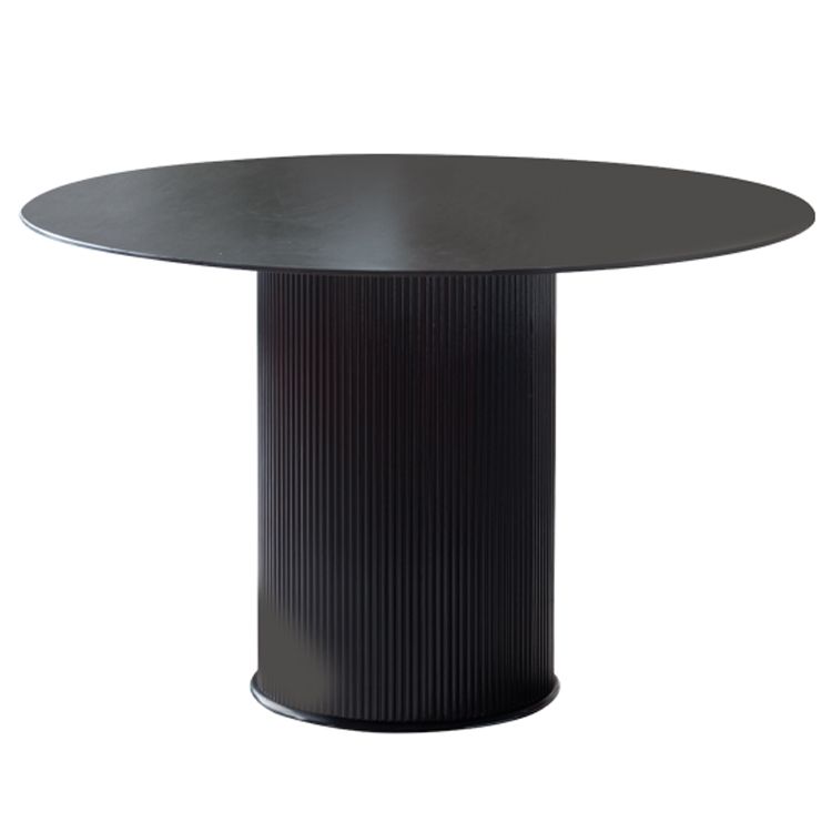 Sintered Stone Top Round Table for Restaurant Modern Kitchen Table with Pedestal Base