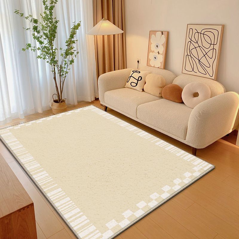 Rectangle Bedroom Striped Pattern Polyster Non-Slip Backing Contemporary Carpet